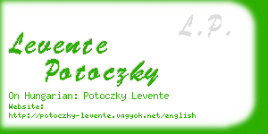 levente potoczky business card